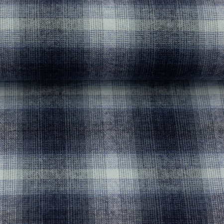 angerauhter Flanell - Maverick - jeansblau